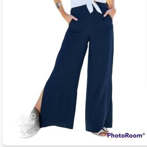 Boston Propper bohemian linen blend slide slit pants size 2